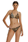 Zeki Leopar Üçgen Bikini Takımı