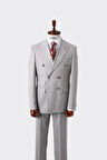 Şık ve Rahat Kruvaze Erkek Takım Elbise - Viskon ve Likra Dokulu