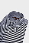 Yaka Düğmeli Slim Fit Pamuklu Erkek Gömlek-KAW4623S