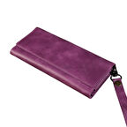 BİDERİ ASOS HAKİKİ DERİ ÇOK FONKSİYONLU CÜZDAN MOR