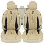 Minderland FA Serisi - Mercedes-Benz GLE Serisi ile uyumlu Koltuk Kılıfı, Deri / Bej