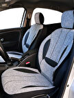 Minderland Axiom Comfort Serisi - Suzuki SX4 ile uyumlu Koltuk Kılıfı, Keten / Gri