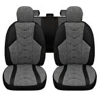 Verita Elegance Serisi - Seat Cordoba ile uyumlu Koltuk Kılıfı, Keten-Deri / Gri