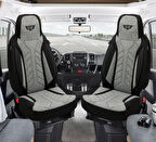 PLKT Serisi Iveco Daily 2006-2014 ile Uyumlu Pilot Oto Koltuk Kılıfı, Gri/Siyah