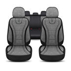 City Serisi SEAT Leon 1999-2006 ile Uyumlu Koltuk Kılıfı, Gri-Siyah