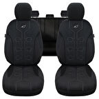 Minderland FA Serisi - Hyundai Sonata ile uyumlu Koltuk Kılıfı, Tay Tüyü / Siyah