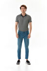 Fermuarlı Slim Fit Jean Pantolon