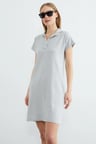Basic Polo Yaka Cepli Mini Boy Elbise