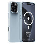 Buff iPhone 16 Pro Magsafe Rubber Fit Silikon Kılıf Light Blue