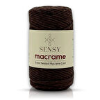 Tek Büküm Taranan Makrome Ipi Makrame 3mm Taranabilir Pamuk Makrome İpi Acı Kahve