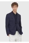 Lacivert Düz Shirt Shoulder Slim Fit %100 Yün Ceket