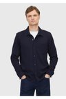 Lacivert Polo Yaka Düz Sweatshırt