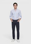 Lacivert Düz Dokuma Slim Fit Casual Pamuk Karışımlı Pantolon
