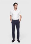 Lacivert Düz Dokuma Regular Fit Casual Pamuk Karışımlı Pantolon