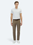 Fındık Düz Dokuma Slim Fit Casual Pamuk Karışımlı Pantolon