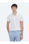 Beyaz Desenli Polo Yaka T-Shirt