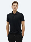 Siyah Düz Polo Yaka T-Shirt
