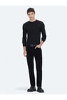 Siyah Fitilli Dokuma Slim Fit Kadife Casual Pamuk Karışımlı Pantolon