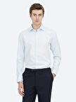 Beyaz Düz Slim Fit Dokuma Klasik %100 Pamuk Gömlek