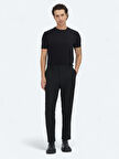 Siyah Dokuma Jogging Fit Casual Pantolon