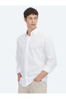 Beyaz Regular Fit Dokuma Casual %100 Pamuk Gömlek