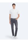 Koyu Gri Slim Fit Denim Pamuk Karışımlı Pantolon