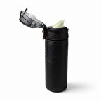 Dekorasyaa Paslanmaz Çelik Sızdırmaz Termos - Siyah - 550 ml - Kilitli