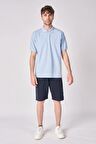 Erkek Pamuk Karışımlı Polo Yaka Kısa Kollu Tişört
