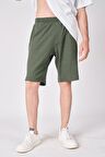 Erkek Dokulu Oversize Bermuda