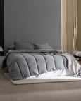 Meleni Çift Kişilik Comforter Set - Gri