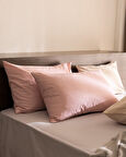 Odette 2'li %100 Pamuk Ranforce Yastık Kılıfı - Pudra