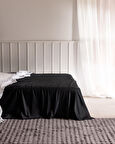 Ciel King Size %100 Pamuk Lastiksiz Saten Çarşaf - Siyah