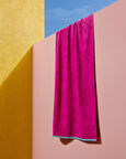Tarpoue %100 Pamuk Plaj Havlusu - Fuşya - 70x150 cm