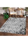 DijiDekor BM004GR Gri Saçaksız Dijital Halı New İskandinav Oda Salon Halısı