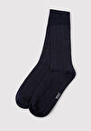 Desenli Lacivert Soket Çorap 0911581-32184