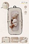 Mordesign 0-6 Ay Katlanabilir Babynest Bebek Yatağı, Taşınabilir Anne Yanı Yatağı Çantalı Foldable Serisi