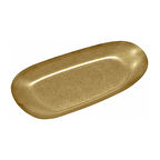 Açık Büfe Retro Sunum Tabağı Altın 31*15 Cm