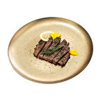 Açık Büfe Retro Sunum Tabağı Altın 30 Cm