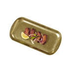 Açık Büfe Retro Sunum Tabağı Altın 37*20 Cm