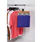 Gümüş 10'lu Dolap İçi 3 Katlı Pantolon Elbise, Şal, Eşarp, Askısı,Gardrop Askılığı-Metal Paslanmaz