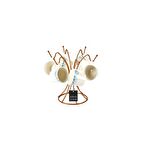 Rose 6 Kancalı Bardak Askılık,Kupa,Fincan Kancalı Mutfak Set Üstü Düzenleyici-Metal Paslanmaz