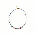 Cevapsız Melodi Doğal Taş Açık Mavi Kolye Kadınlar İçin