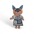 Kedi Hanım Patchwork Bez Bebek