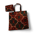 Etnik Desenli Afrika Kumaşı Çok Amaçlı Çanta 1