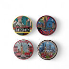 Londra Magnet Set 1 - 4'lü Buzdolabı Magnet London
