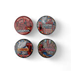 Liverpool Magnet Set 1 - 4'lü Buzdolabı Magnet Liverpool