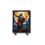 İsa İlahi Zafer Vitray Ahşap Dekor