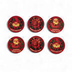 Noel Yeni Yıl Bardak Altlığı 6 adet