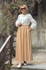 KAYRA Elbise KA-B25-23006 Bej