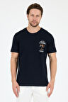 Regular Fit Pamuk Bisiklet Yaka Baskılı Penye Erkek Tişört 0027
